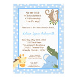5x7 Safari Jungle ZooAnimal Baby Shower Invitation