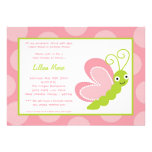 5x7 Spring Bugs Insects Birthday Party Invitation invitations