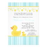 5x7 Yellow Rubber Ducky Baby Shower Invitation