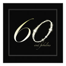 60 and Fabulous Personalised Invite