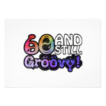 60 And Still Groovy Personalized Announcement