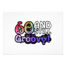60 And Still Groovy Personalized Announcement