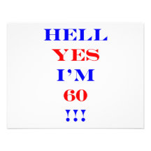 60 Hell yes Custom Invitation