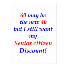 60 Senior Citizen Post Card