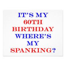 60 Where's my spanking? Personalized Invites