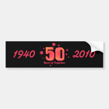 60 Years of Perfection Water Bottle Wrapper Bumper Stickers