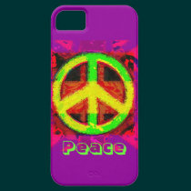 60's Peace Sign Retro Art iPhone Case casemate cases
