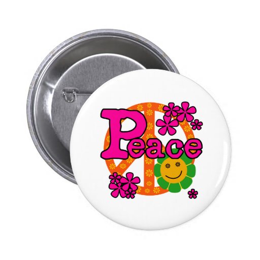 60s Style Peace Pin