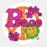 60s Style Peace T-shirts and Gifts Stickers