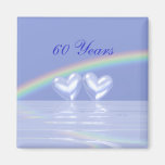 60th Anniversary Diamond Hearts Fridge Magnets