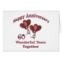 60th. Anniversary Greeting Cards