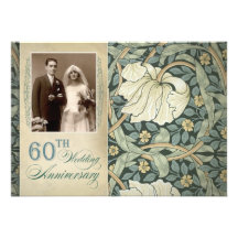 60th anniversary photo invitations