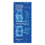 60th Birthday Big Six Oh Blue Confetti W363 Personalised Invites