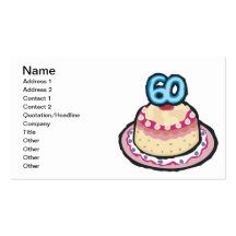 60th Birthday Business Card Template