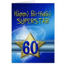 60th Birthday card for Superstar