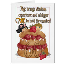 60th Birthday Card - Humour - Cake