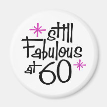 60th Birthday Fridge Magnet