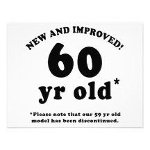 60th Birthday Gag Gifts Personalised Invite