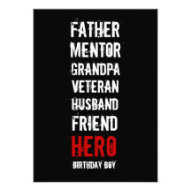 60th Birthday Hero Party Invitation