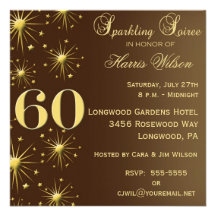 60th Birthday Invitations