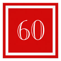 60th Birthday Party Invitation - Red