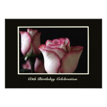 60th Birthday Party Invitation -- Roses