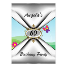 60th birthday party Invitation sixty