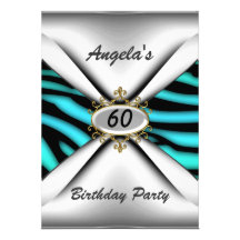 60th birthday party Invitation sixty