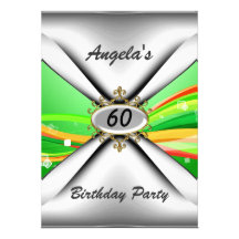 60th birthday party Invitation sixty