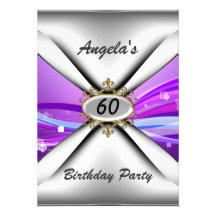 60th birthday party Invitation sixty