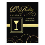 60th Birthday Party Invitations - with Monogram