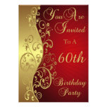 60th Birthday Party Personalised Invitation