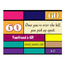 60th Birthday Postcard