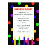 60th Surprise Birthday Party Invitation -- Dots