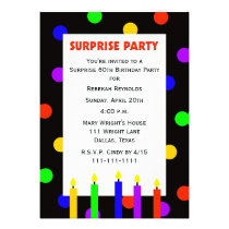 60th Surprise Birthday Party Invitation -- Dots invitations