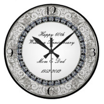 60th Wedding Anniversary Clock