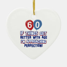 60th year old birthday gift ornament