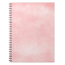 6358_solid-paper-pink- PINK COTTONCANDY PUFFY BACK Spiral Notebook