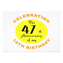 65th Birthday Gag Gift Personalized Invitation