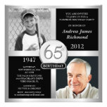 65th Birthday Invitations Then & Now Photos