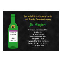65th Birthday Party Invitation - Chalkboard