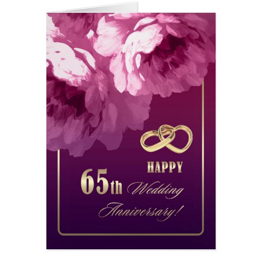 65th Wedding Anniversary Greeting Cards | Zazzle