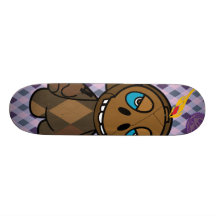 67SOSK8 ARGYLE SERIES VOODO CHILD*PURPLE & BROWN CUSTOM SKATE BOARD