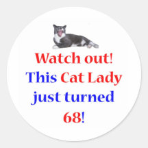 68 Cat Lady Stickers