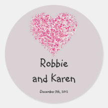 6 - 3" Favour Stickers Pink Floral Petals Flower R