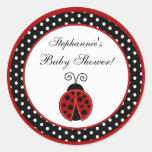 6 - 3"  Favour Stickers Red Ladybug stickers