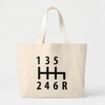 6 gearshift race car black canvas bags