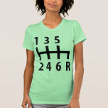 6 gearshift race car black t-shirt