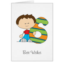 6th Birthday - Greetings card - Boy