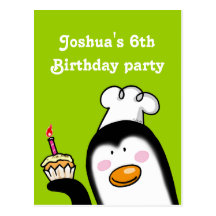 6th birthday party personalised invitations post card
